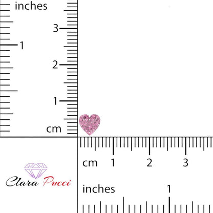 0.5 to 2 ct Heart Cut VVS1 Simulated Pink October Birthstone
