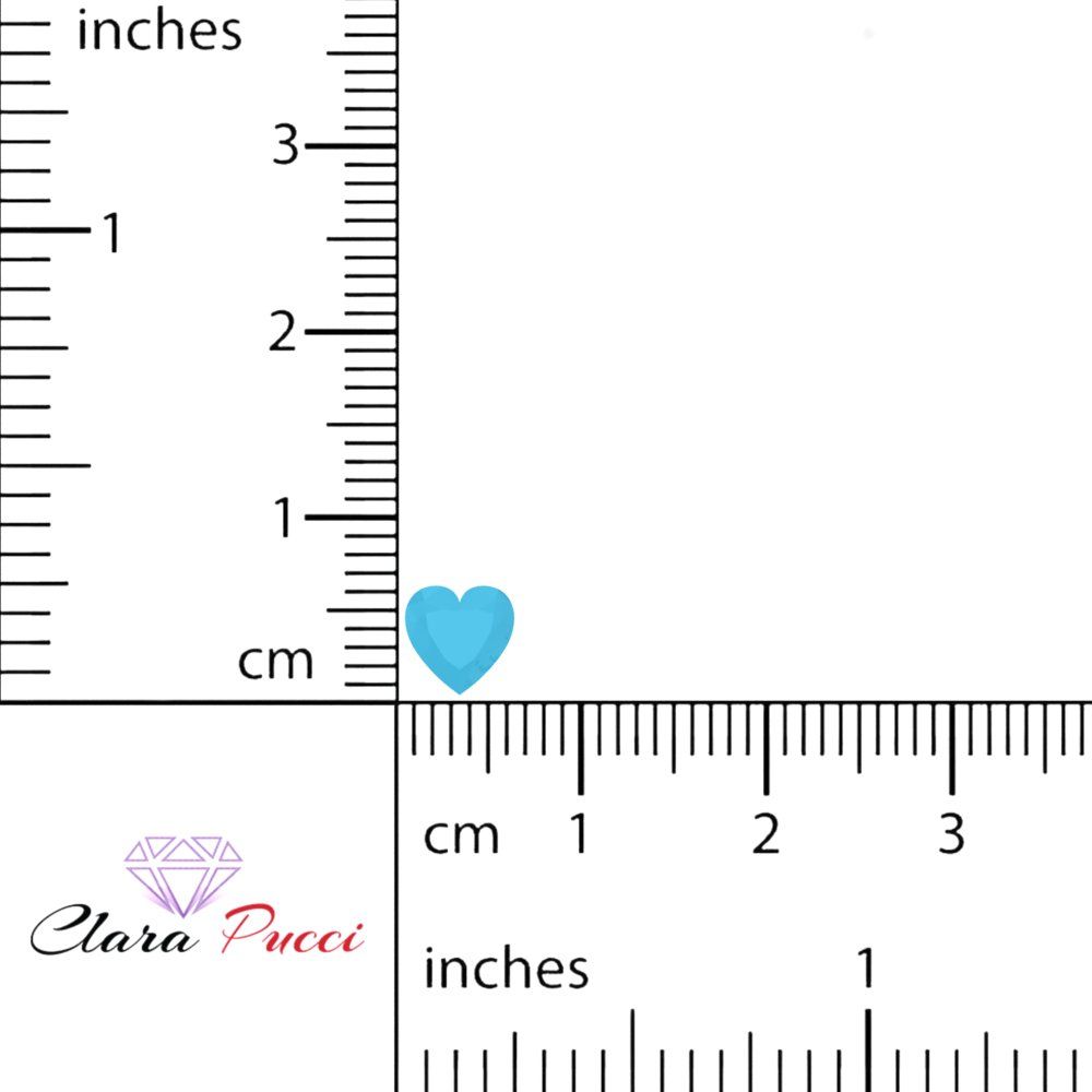 0.5 to 2 ct Heart Cut VVS1 Simulated Blue Turquoise December Birthstone