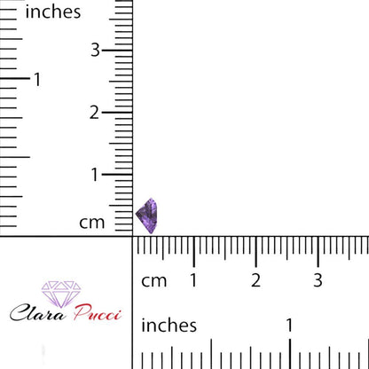 0.5 to 2 ct Heart Cut VVS1 Simulated Purple Alexandrite February Birthstone