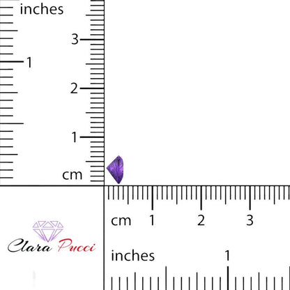 0.5 to 2 ct Heart Cut VVS1 Natural Purple Amethyst February Birthstone
