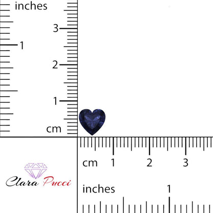 0.5 to 2 ct Heart Cut VVS1 Simulated Blue sapphire September Birthstone
