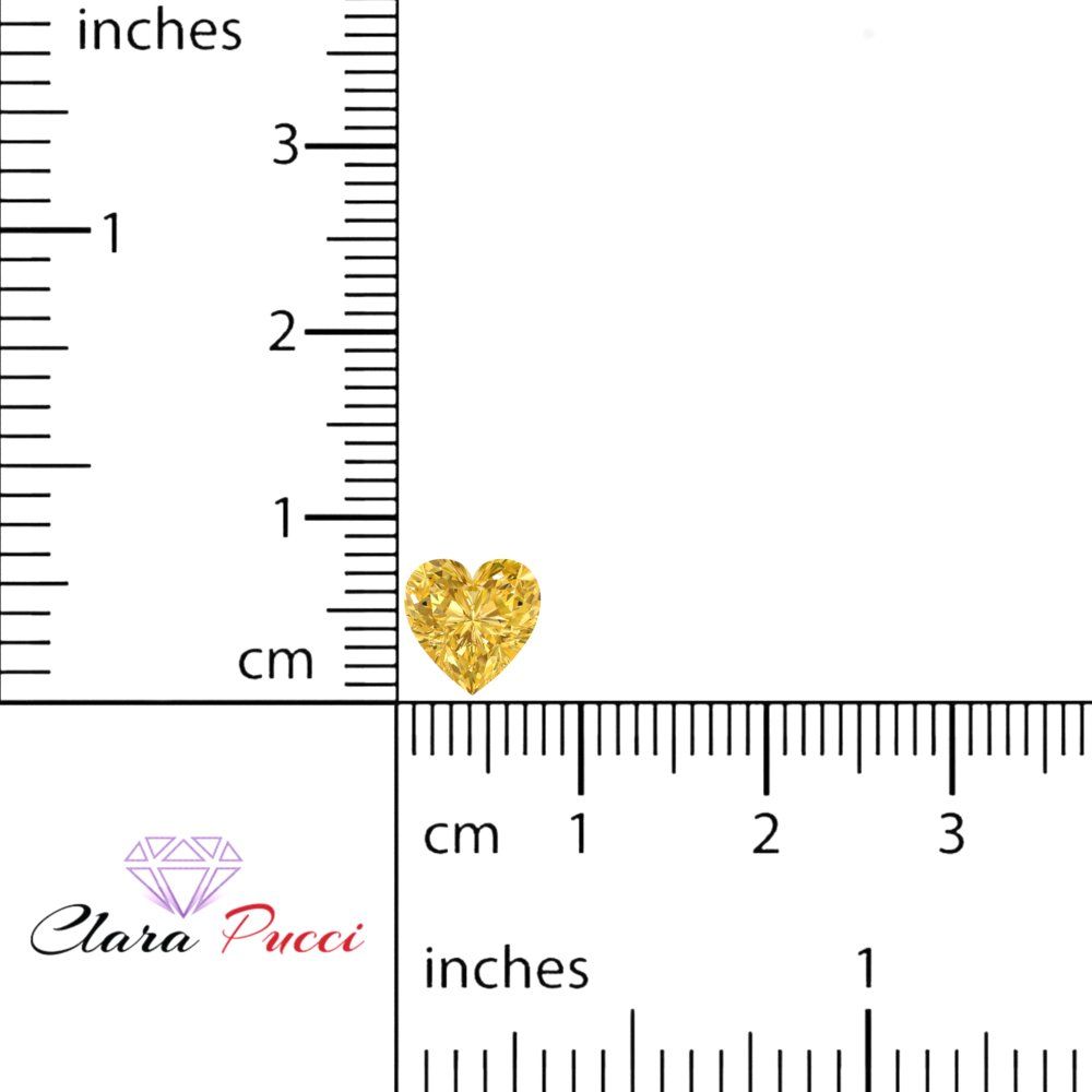 0.5 to 2 ct Heart Cut VVS1 Natural Yellow Citrine November Birthstone