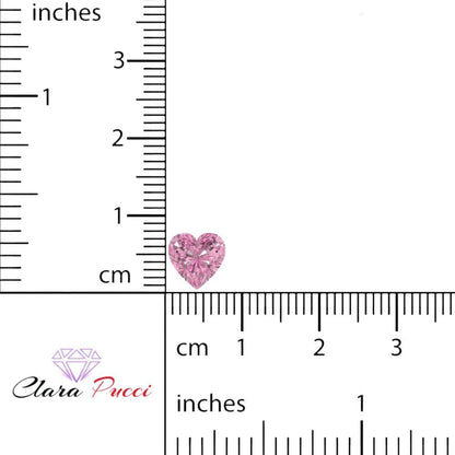 0.5 to 2 ct Heart Cut VVS1 Simulated Pink October Birthstone