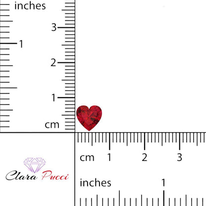 0.5 to 2 ct Heart Cut VVS1 Simulated Pink Ruby July Birthstone
