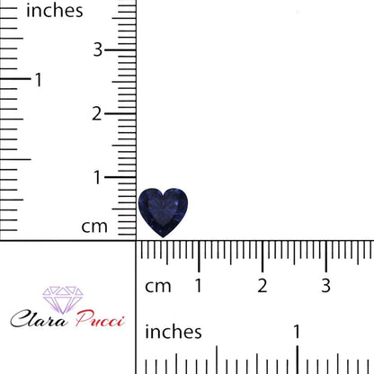 0.5 to 2 ct Heart Cut VVS1 Simulated Blue sapphire September Birthstone