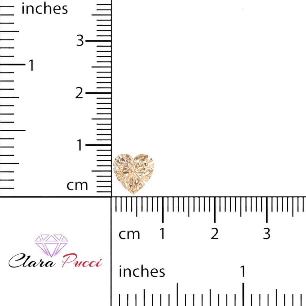 0.5 to 2 ct Heart Cut VVS1 Natural Brown Morganite November Birthstone