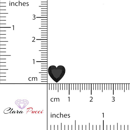 0.5 to 2 ct Heart Cut VVS1 Natural Black Onyx December Birthstone
