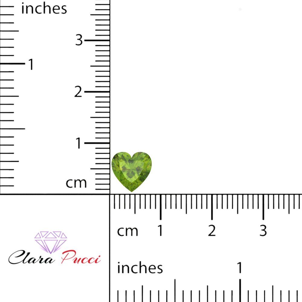 0.5 to 2 ct Heart Cut VVS1 Natural Green Peridot August Birthstone