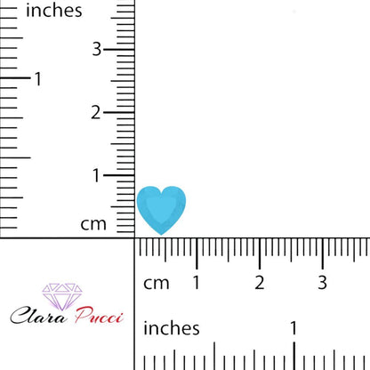 0.5 to 2 ct Heart Cut VVS1 Simulated Blue Turquoise December Birthstone