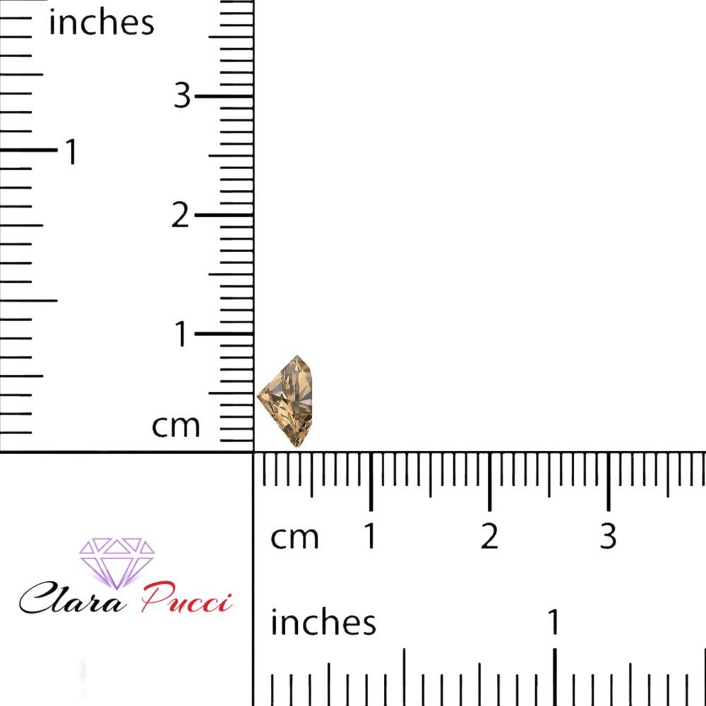 0.5 to 2 ct Heart Cut VVS1 Simulated Brown Champagne November Birthstone