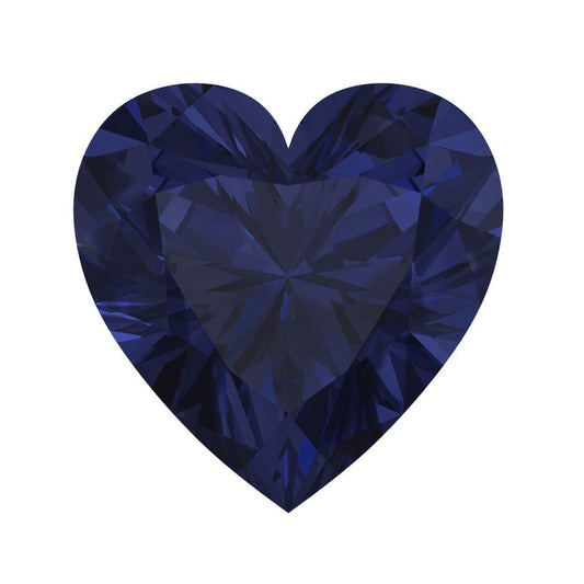 0.5 to 2 ct Heart Cut VVS1 Simulated Blue sapphire September Birthstone