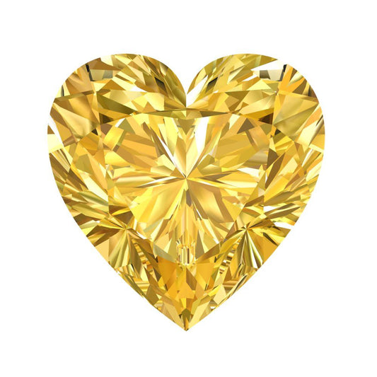 0.5 to 2 ct Heart Cut VVS1 Natural Yellow Citrine November Birthstone