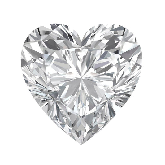 0.5 to 2 ct Heart Cut VVS1 Simulated Clear April Birthstone