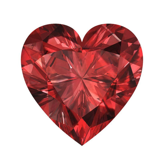 0.5 to 2 ct Heart Cut VVS1 Natural Red Garnet January Birthstone
