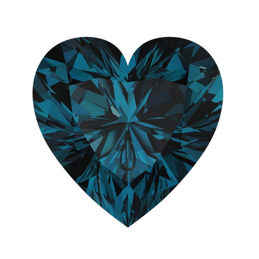 0.5 to 2 ct Heart Cut VVS1 Natural london blue topaz September Birthstone