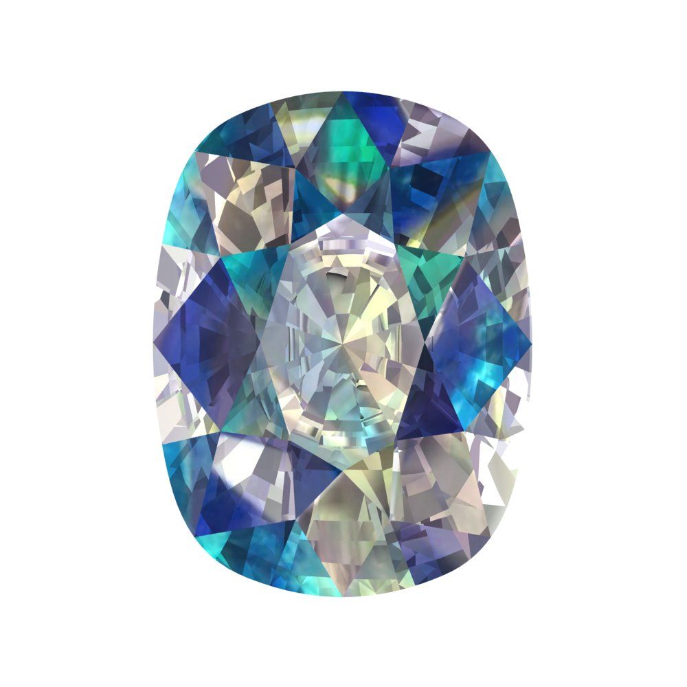 3 ct 9x7mm Long Cushion Cut Synthetic Blue moissanite September Birthstone