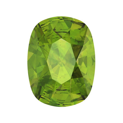3 ct 9x7mm Long Cushion Cut Natural Green Peridot August Birthstone