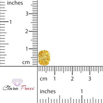 3 ct 9x7mm Long Cushion Cut Natural Yellow Citrine November Birthstone