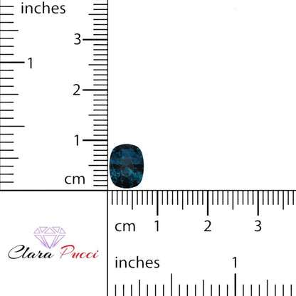 3 ct 9x7mm Long Cushion Cut Natural london blue topaz September Birthstone