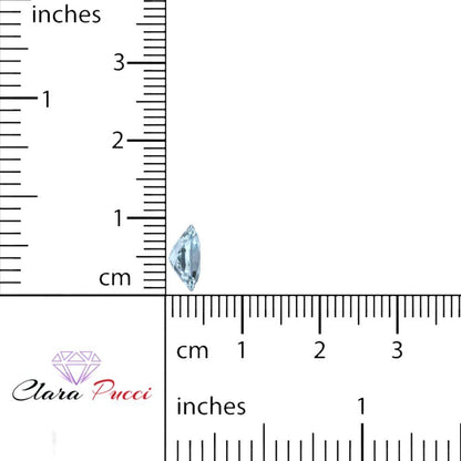 3 ct 9x7mm Long Cushion Cut Natural Sky blue topaz March Birthstone