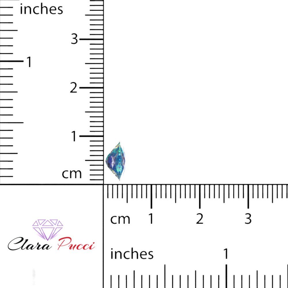 3 ct 9x7mm Long Cushion Cut Synthetic Blue moissanite September Birthstone