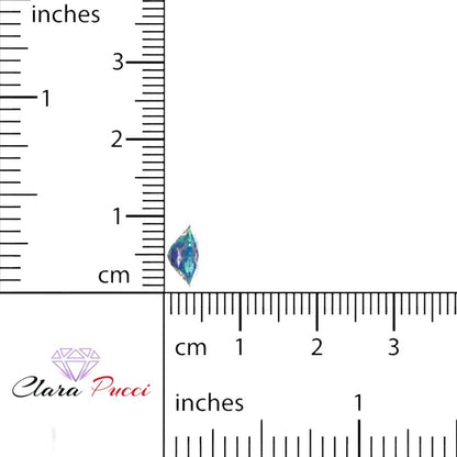 3 ct 9x7mm Long Cushion Cut Synthetic Blue moissanite September Birthstone