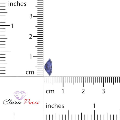 3 ct 9x7mm Long Cushion Cut Simulated Blue Tanzanite September Birthstone