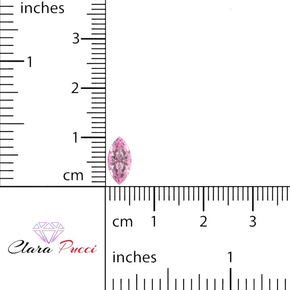 0.5 to 2.5 ct Marquise Cut Simulated Pink October Birthstone
