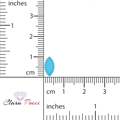 0.5 to 2.5 ct Marquise Cut Simulated Blue Turquoise December Birthstone