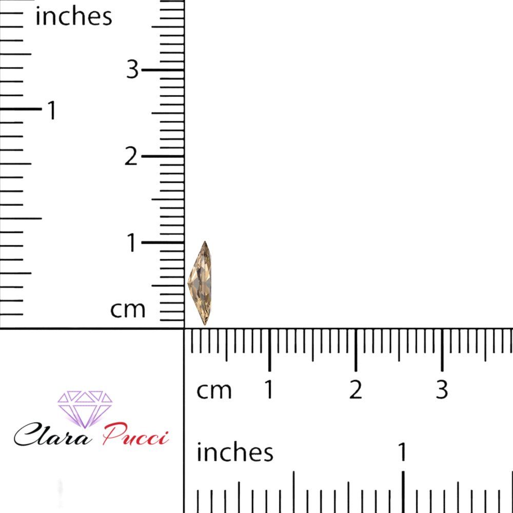 0.5 to 2.5 ct Marquise Cut Simulated Brown Champagne November Birthstone