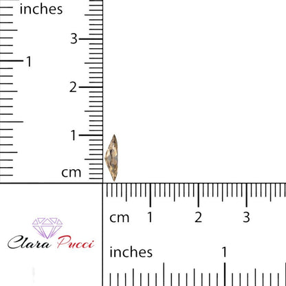 0.5 to 2.5 ct Marquise Cut Simulated Brown Champagne November Birthstone