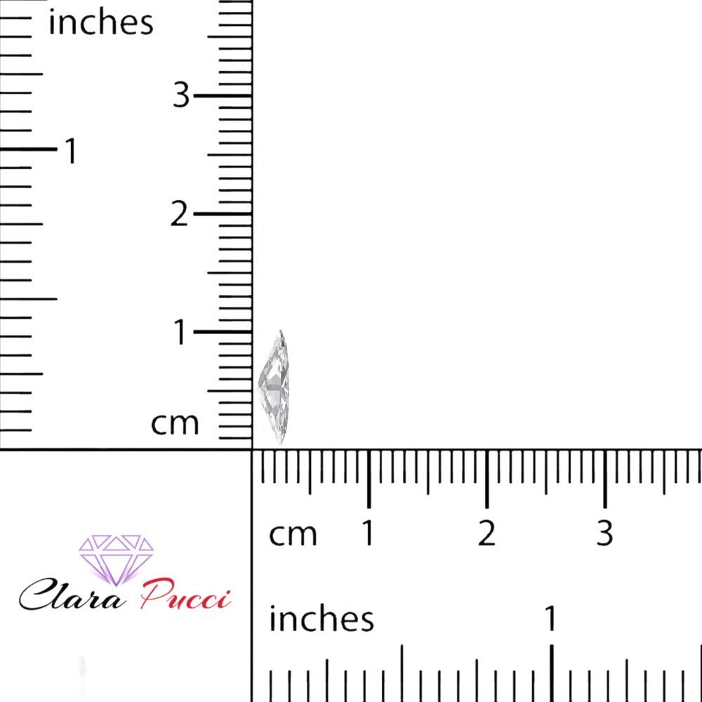 0.5 to 2.5 ct Marquise Cut Synthetic Clear White sapphire April Birthstone