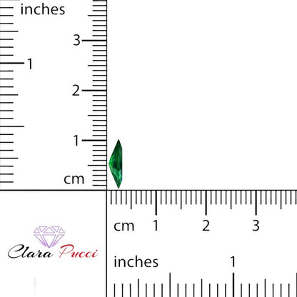 0.5 to 2.5 ct Marquise Cut Simulated Green Emerald May Birthstone