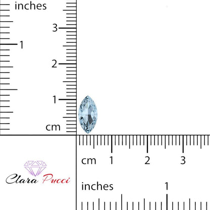 0.5 to 2.5 ct Marquise Cut Simulated Blue Aquamarine March Birthstone