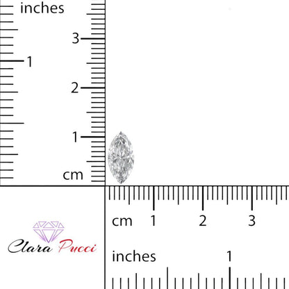 0.5 to 2.5 ct Marquise Cut Synthetic Clear Moissanite April Birthstone
