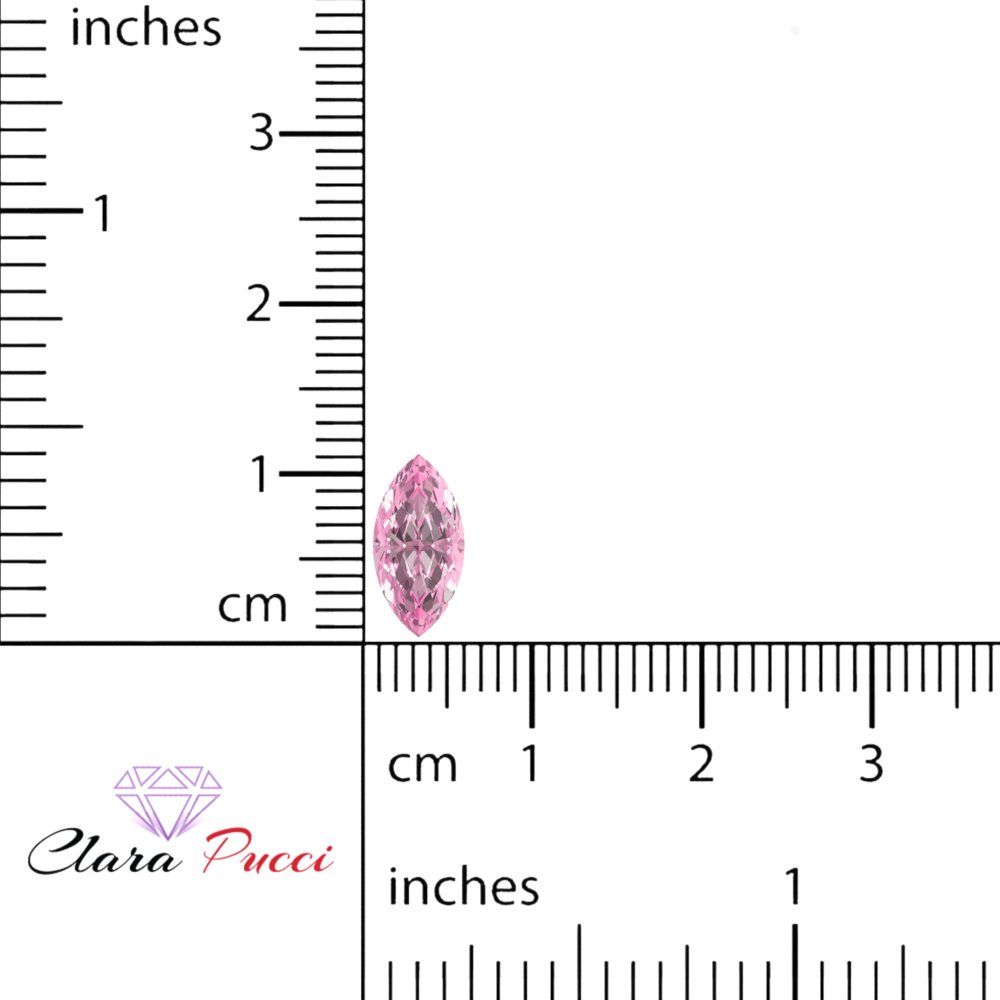 0.5 to 2.5 ct Marquise Cut Simulated Pink October Birthstone