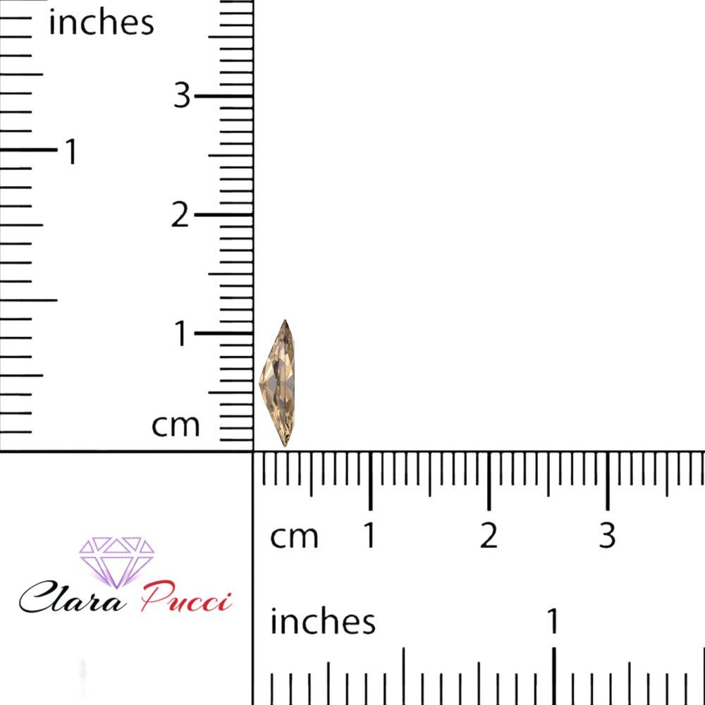 0.5 to 2.5 ct Marquise Cut Simulated Brown Champagne November Birthstone