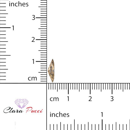 0.5 to 2.5 ct Marquise Cut Simulated Brown Champagne November Birthstone