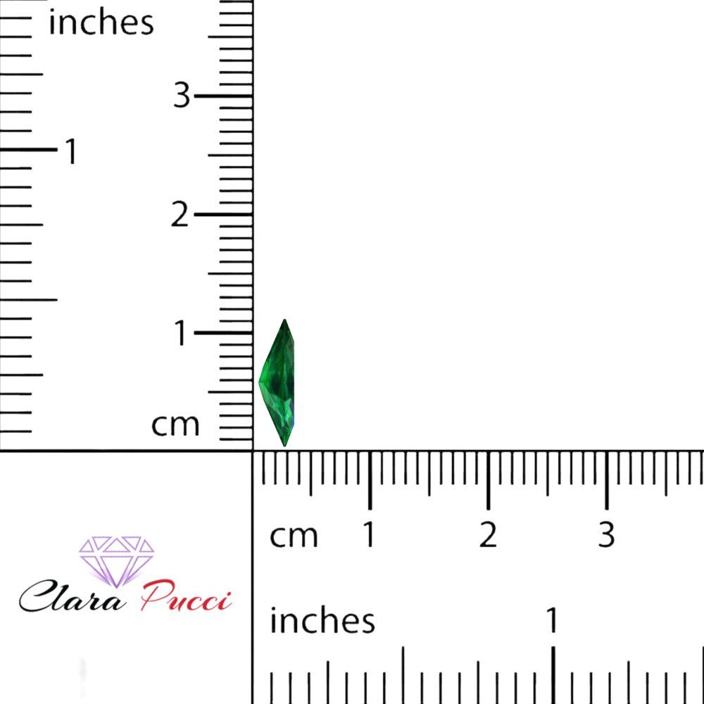0.5 to 2.5 ct Marquise Cut Simulated Green Emerald May Birthstone