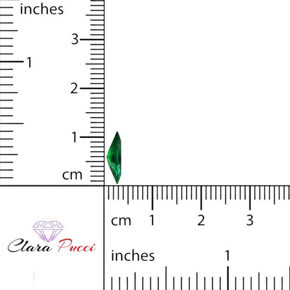 0.5 to 2.5 ct Marquise Cut Simulated Green Emerald May Birthstone