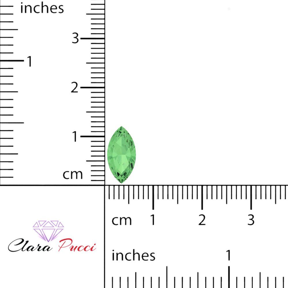 0.5 to 2.5 ct Marquise Cut Simulated Light Green August Birthstone