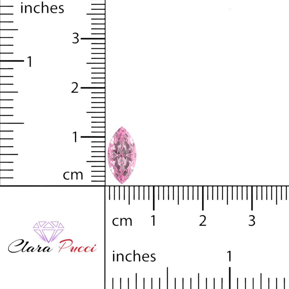 0.5 to 2.5 ct Marquise Cut Simulated Pink October Birthstone