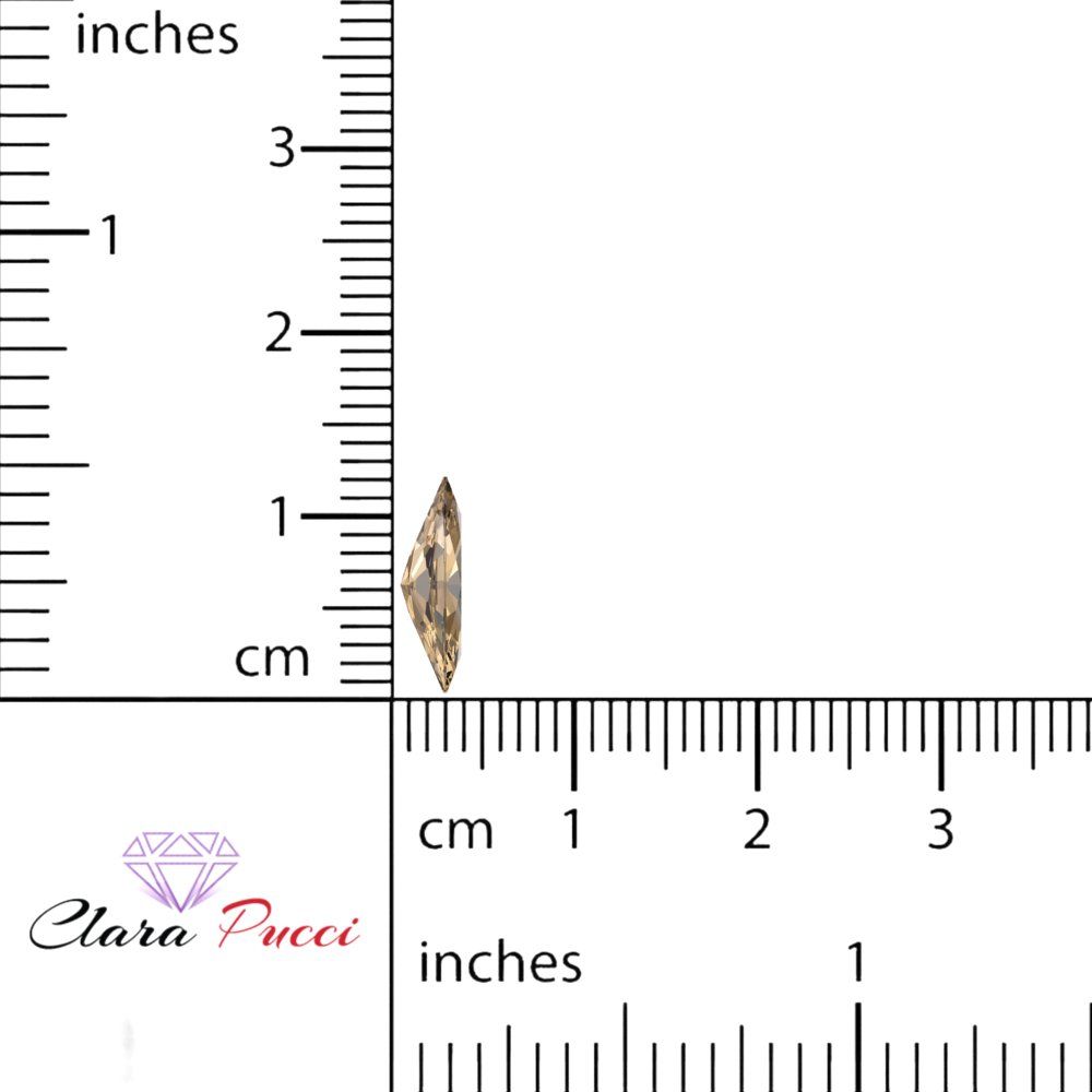 0.5 to 2.5 ct Marquise Cut Simulated Brown Champagne November Birthstone