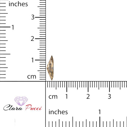 0.5 to 2.5 ct Marquise Cut Simulated Brown Champagne November Birthstone
