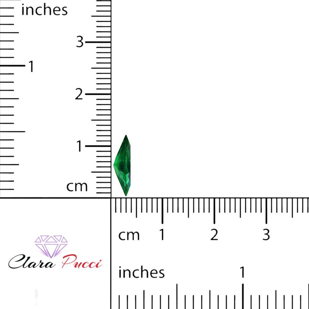 0.5 to 2.5 ct Marquise Cut Simulated Green Emerald May Birthstone