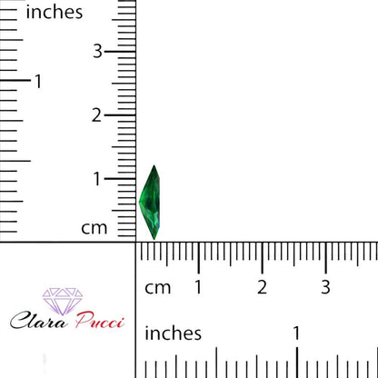 0.5 to 2.5 ct Marquise Cut Simulated Green Emerald May Birthstone