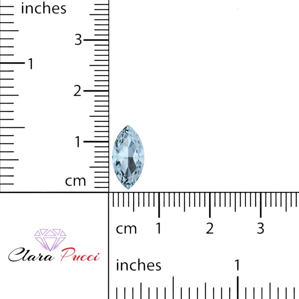 0.5 to 2.5 ct Marquise Cut Simulated Blue Aquamarine March Birthstone