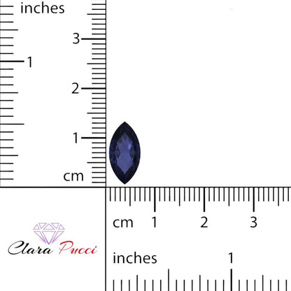 0.5 to 2.5 ct Marquise Cut Simulated Blue sapphire September Birthstone