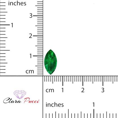 0.5 to 2.5 ct Marquise Cut Simulated Green Emerald May Birthstone