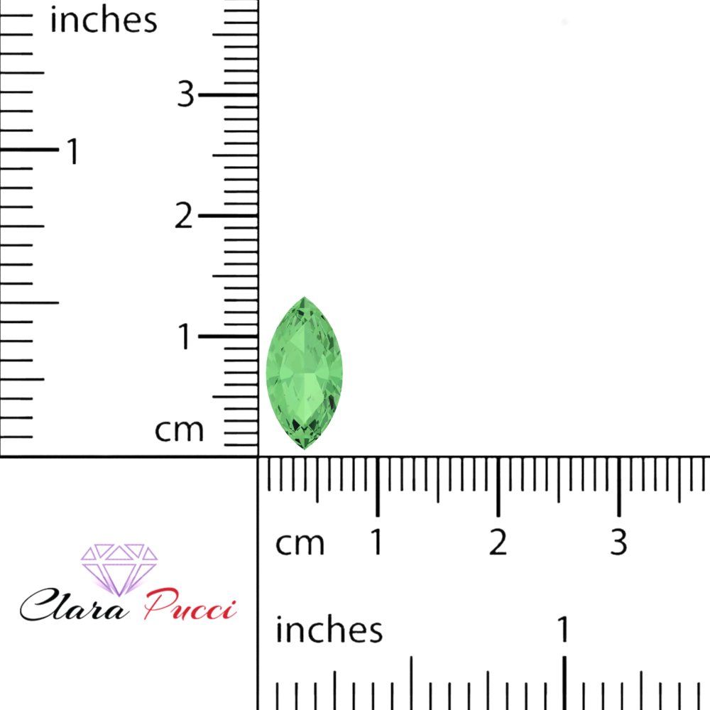 0.5 to 2.5 ct Marquise Cut Simulated Light Green August Birthstone